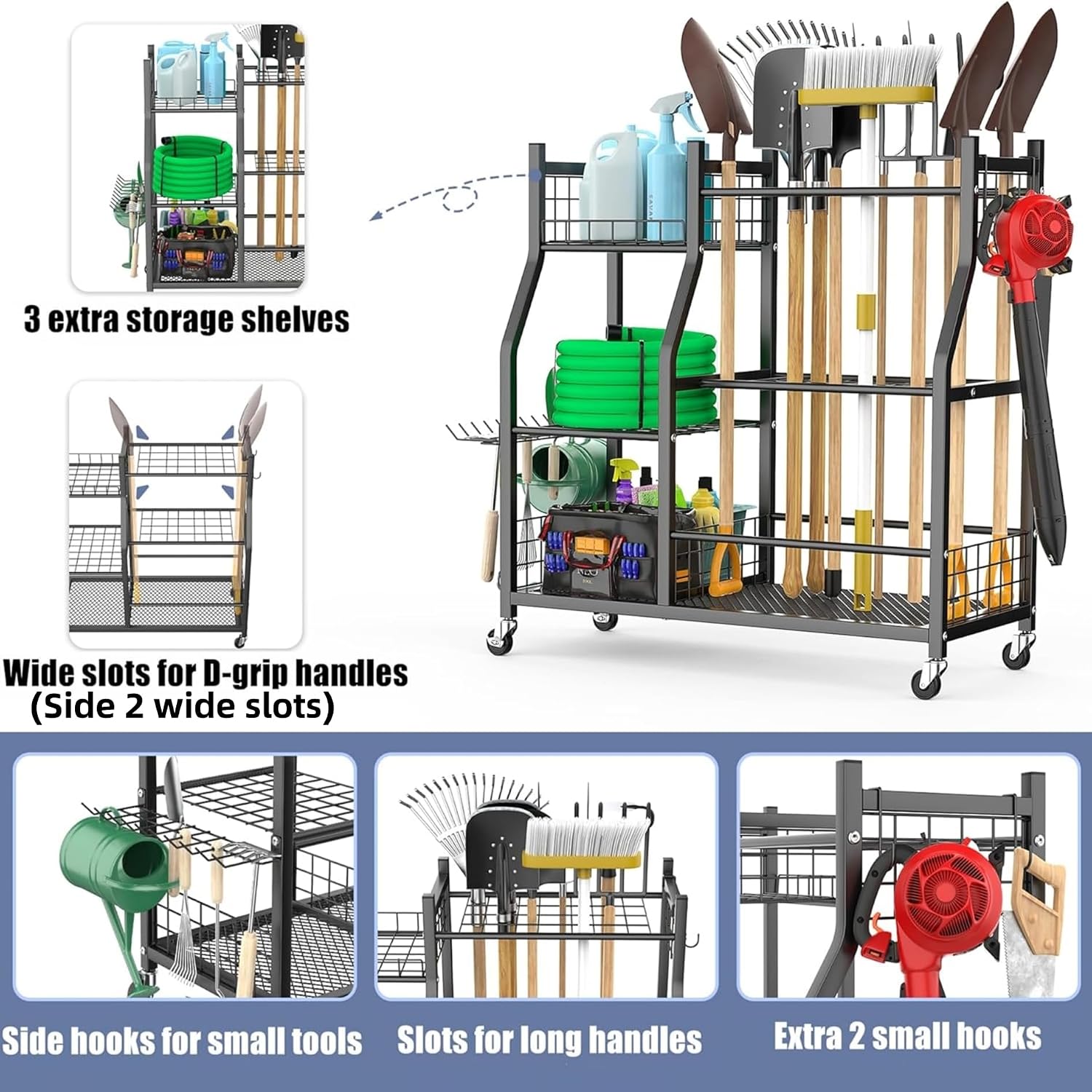 Rak Organizer Peralatan Kebun  - Heavy Equipment Yard ulasan dan harga