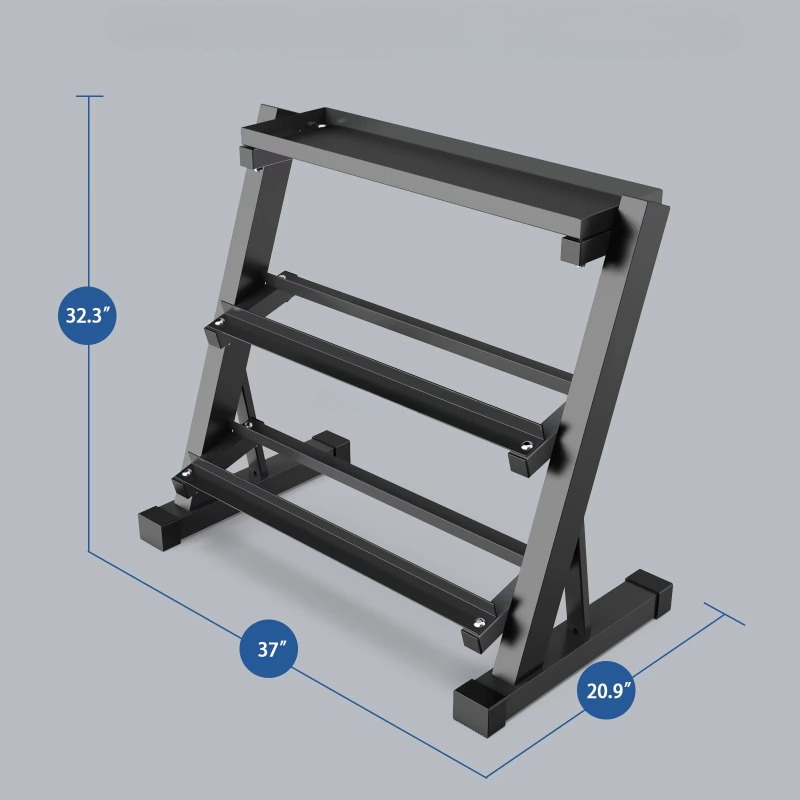 Rak Penyimpanan Dumbbell 3 Tin - Heavy Equipment Usa ulasan dan harga