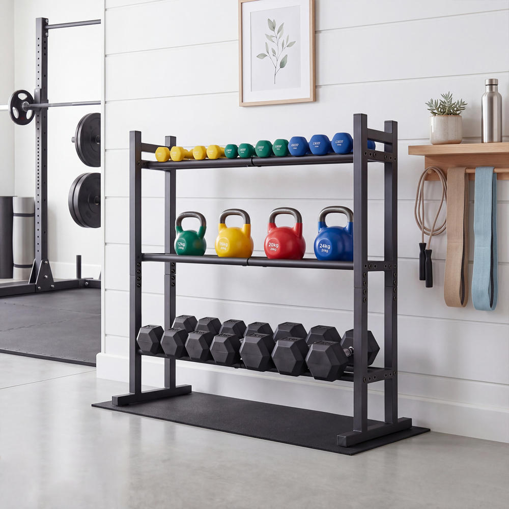 Rak Dumbbell 3 Tingkat Heavy D - Heavy Equipment Usa ulasan dan harga