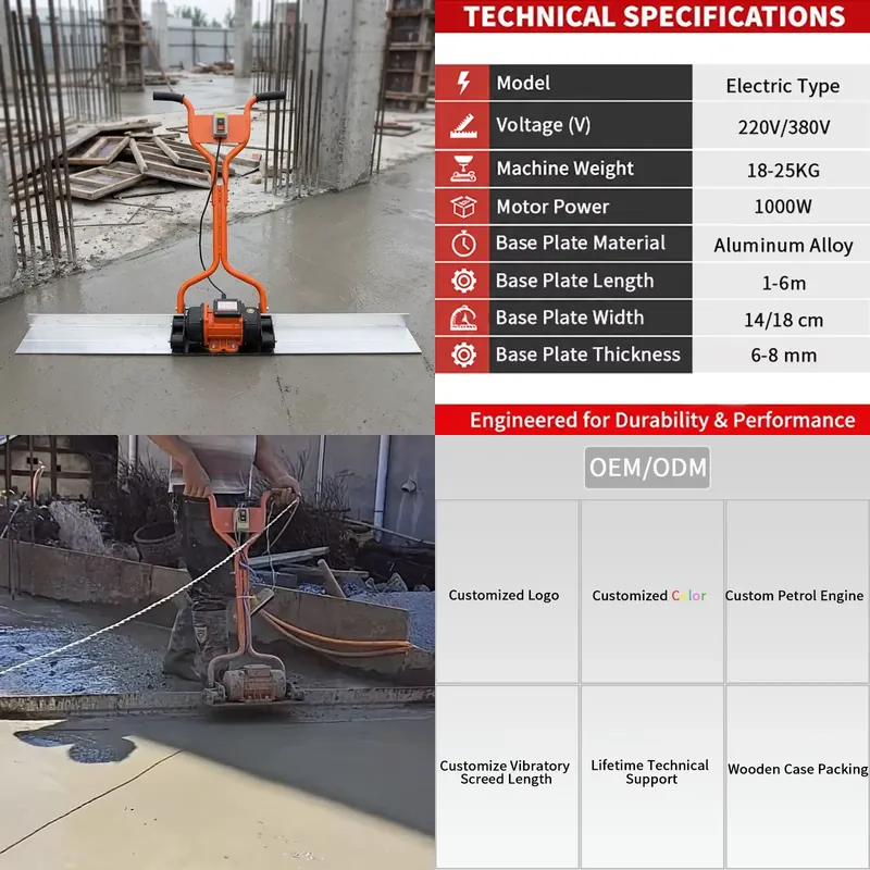 Penggaruk Beton Elektrik Berku - Concrete Screed Vibrator ulasan dan harga