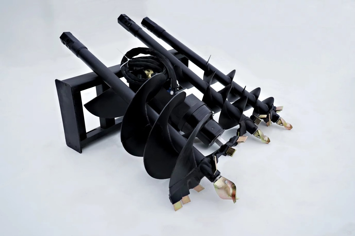 Aksesoris Bor Tanah Skid Steer - Auger Drill Attachment ulasan dan harga